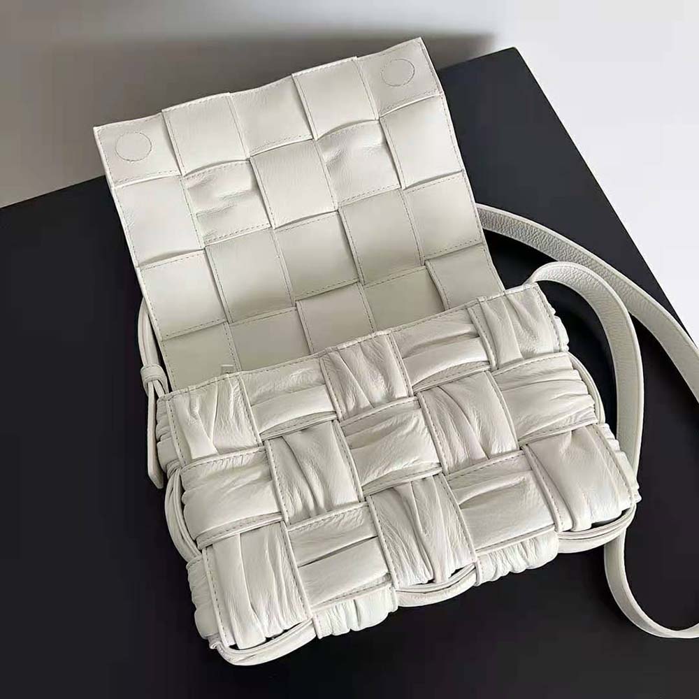 Bottega Veneta Women Cassette Foulard Intreccio Leather Cross-Body Bag - image 4