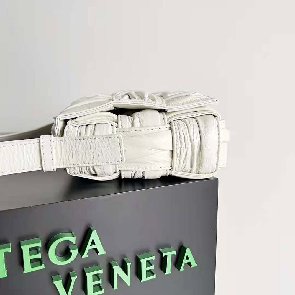 Bottega Veneta Women Cassette Foulard Intreccio Leather Cross-Body Bag - image 6
