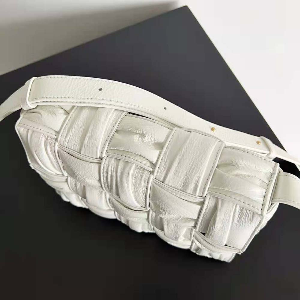 Bottega Veneta Women Cassette Foulard Intreccio Leather Cross-Body Bag - image 7