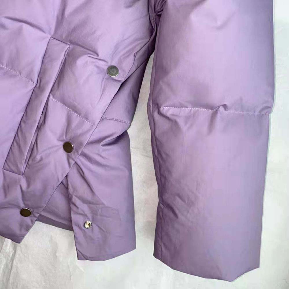 Bottega Veneta Women Frosted Poplin Puffer Jacket-Purple - image 9