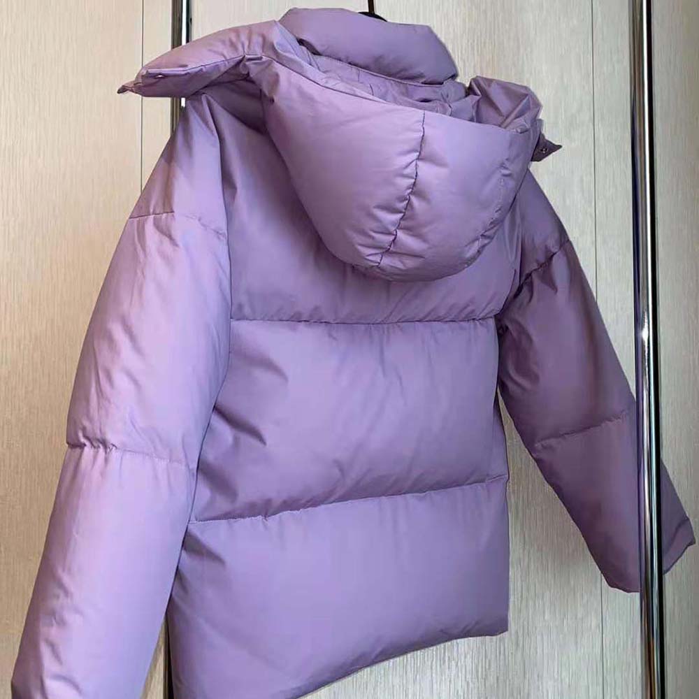 Bottega Veneta Women Frosted Poplin Puffer Jacket-Purple - image 4