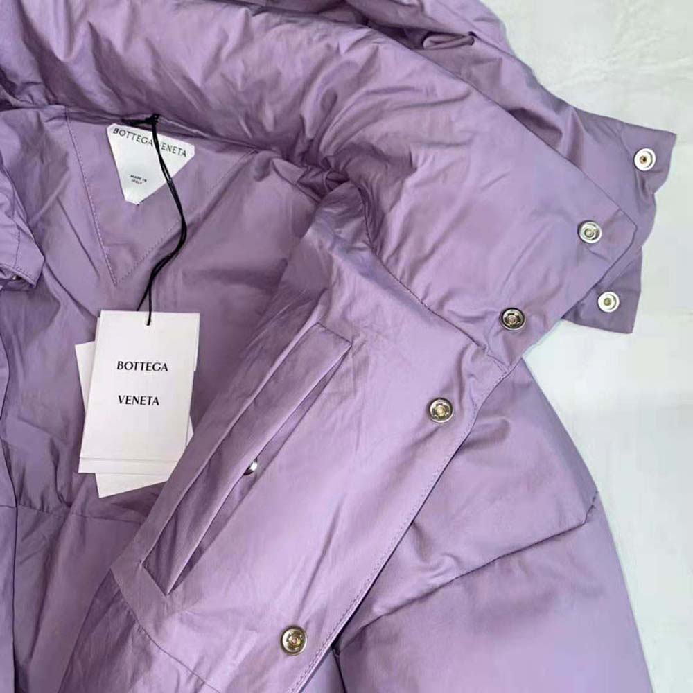Bottega Veneta Women Frosted Poplin Puffer Jacket-Purple - image 8
