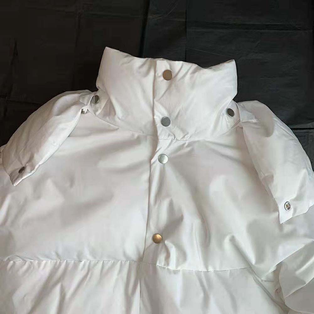 Bottega Veneta Women Frosted Poplin Puffer Jacket-White - image 9