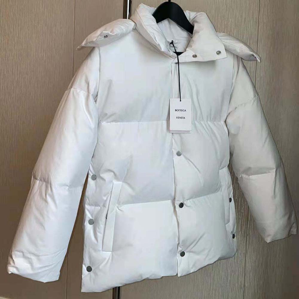 Bottega Veneta Women Frosted Poplin Puffer Jacket-White - image 4