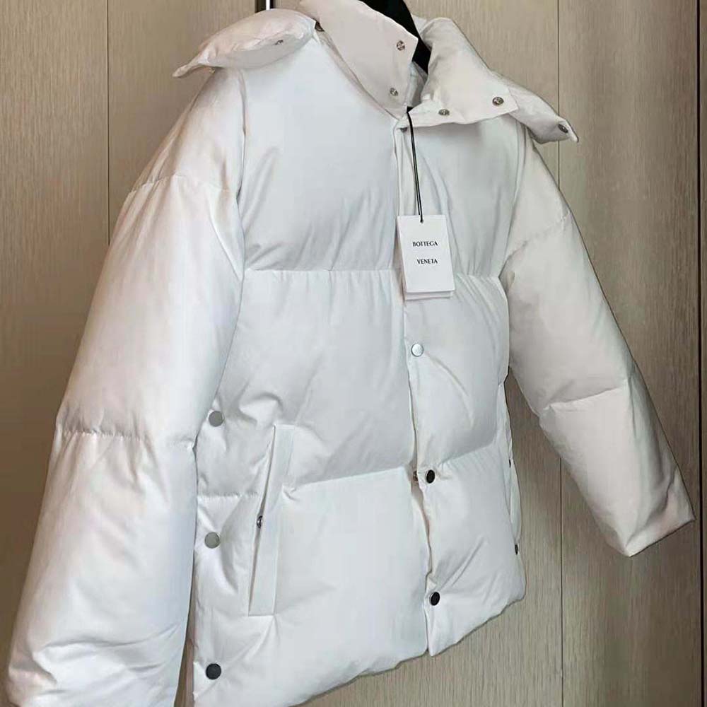 Bottega Veneta Women Frosted Poplin Puffer Jacket-White - image 5