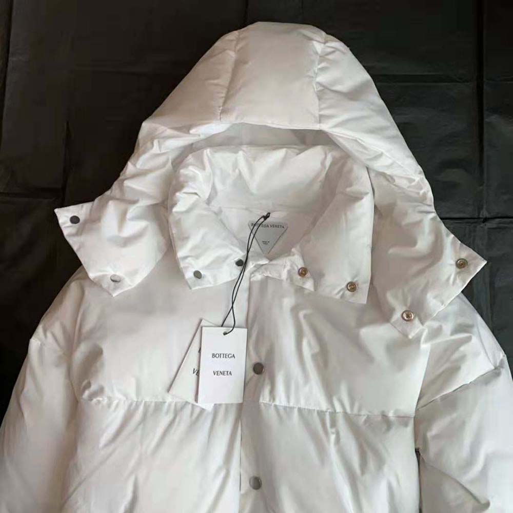 Bottega Veneta Women Frosted Poplin Puffer Jacket-White - image 7