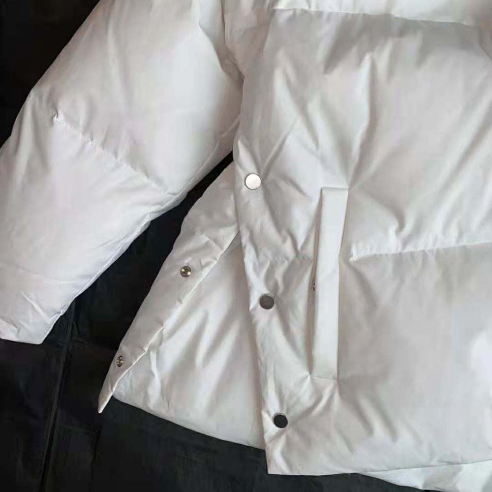Bottega Veneta Women Frosted Poplin Puffer Jacket-White - image 10