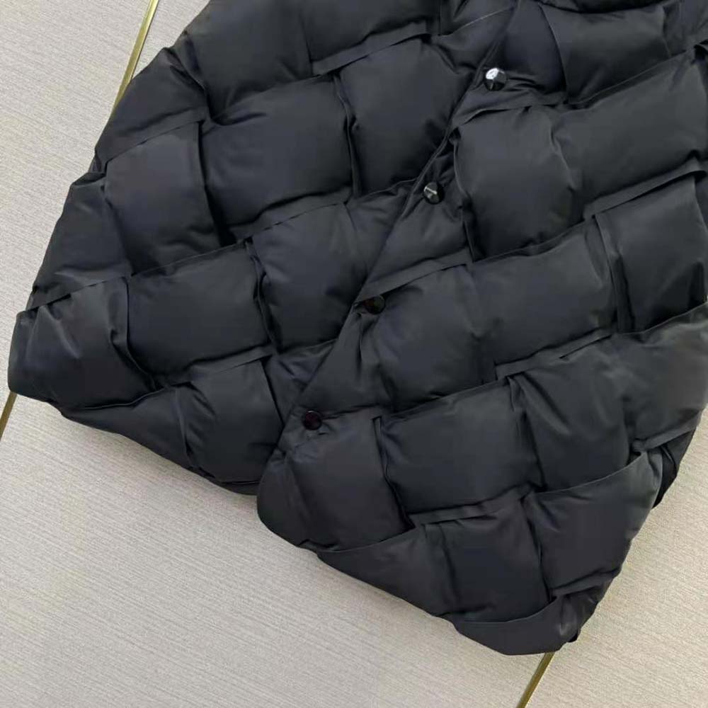 Bottega Veneta Women Intreccio Tech Nylon Vest-Black - image 8
