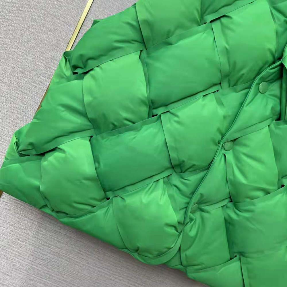 Bottega Veneta Women Intreccio Tech Nylon Vest-Green - image 9