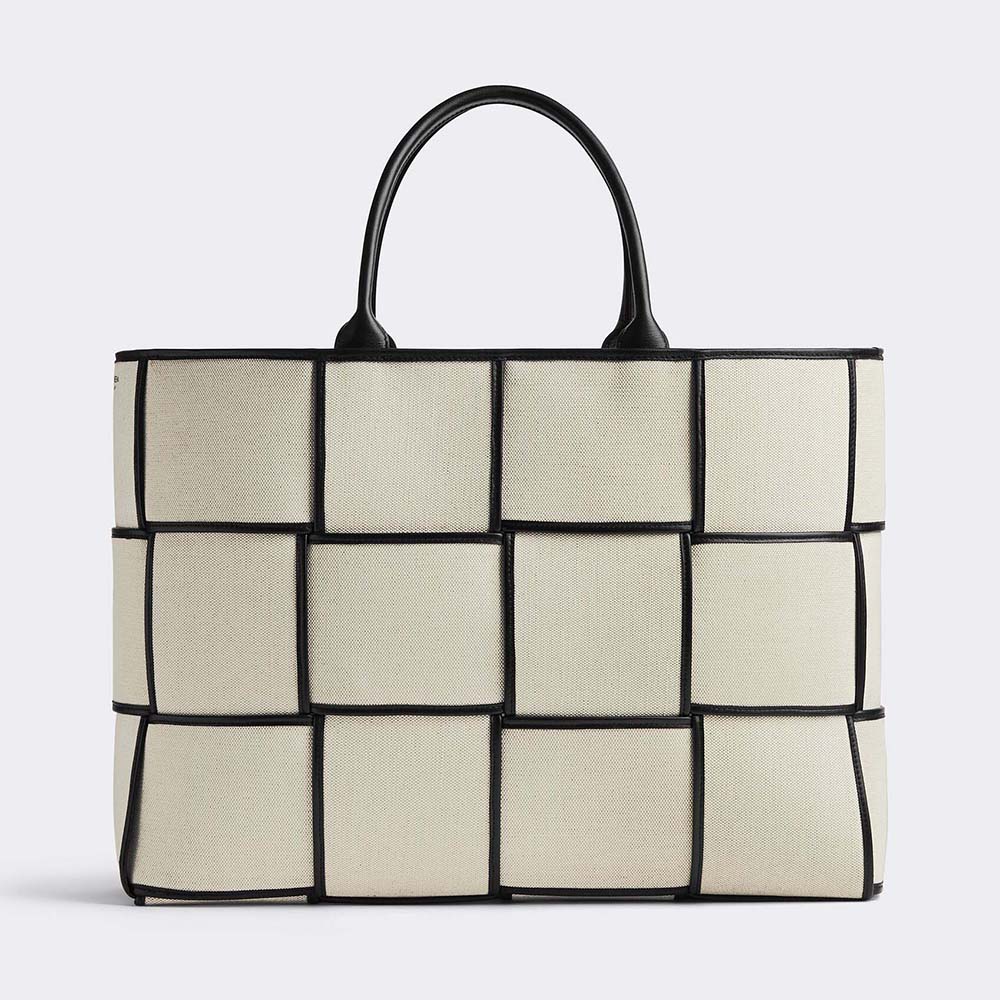 Front view of Bottega Veneta Women Large Arco Tote Bag-Black