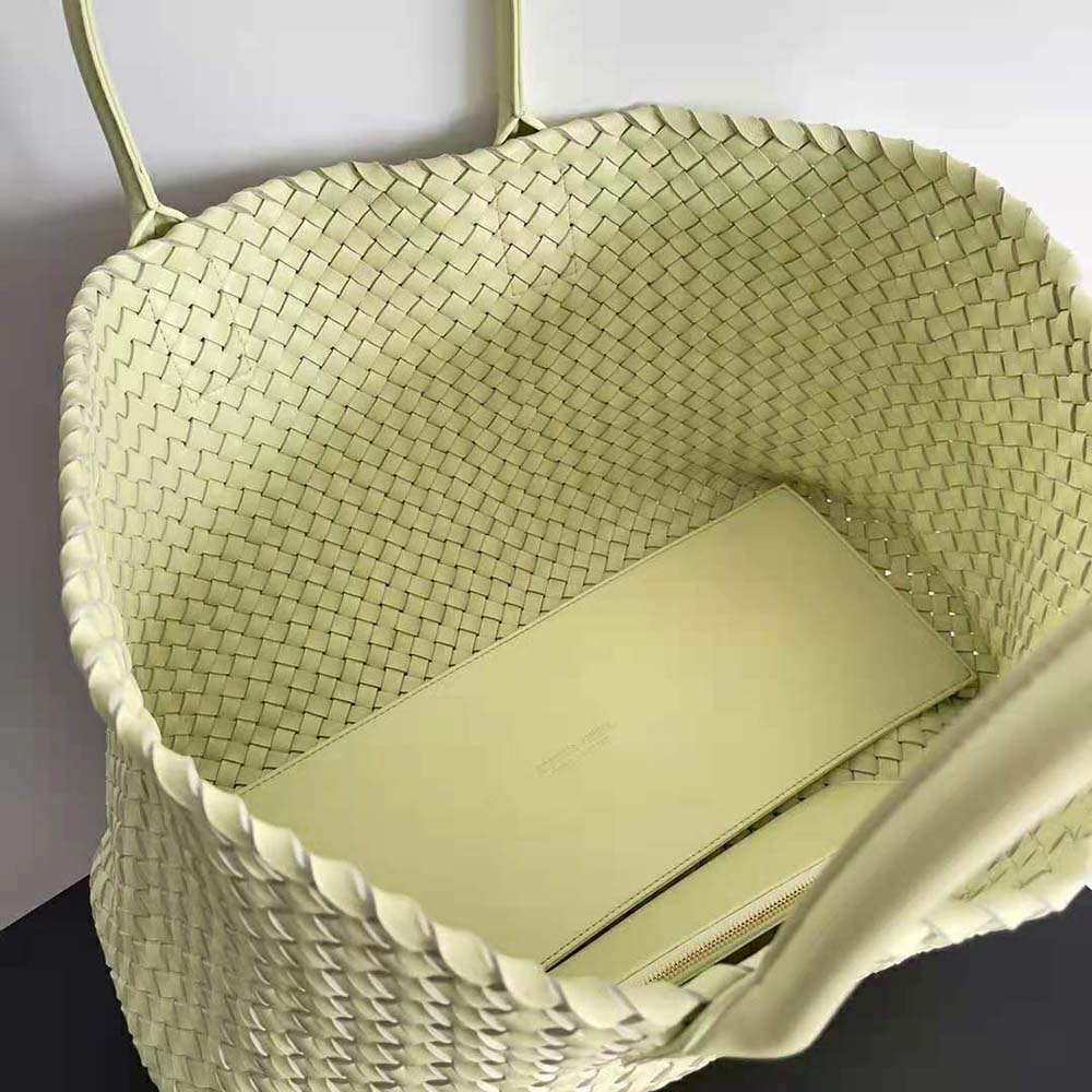Bottega Veneta Women Medium Cabat Leather Tote Bag-Lime - image 10