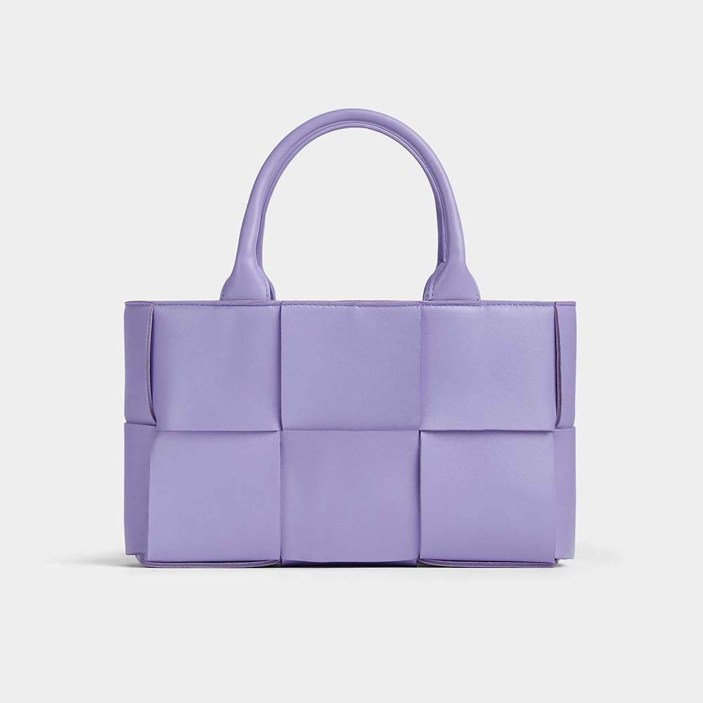 Bottega Veneta Women Mini Arco Tote Bag with Detachable Strap-Purple