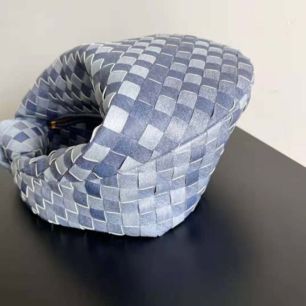 Bottega Veneta Women Mini Jodie Intrecciato Denim Effect Leather Top Handle Bag - image 4