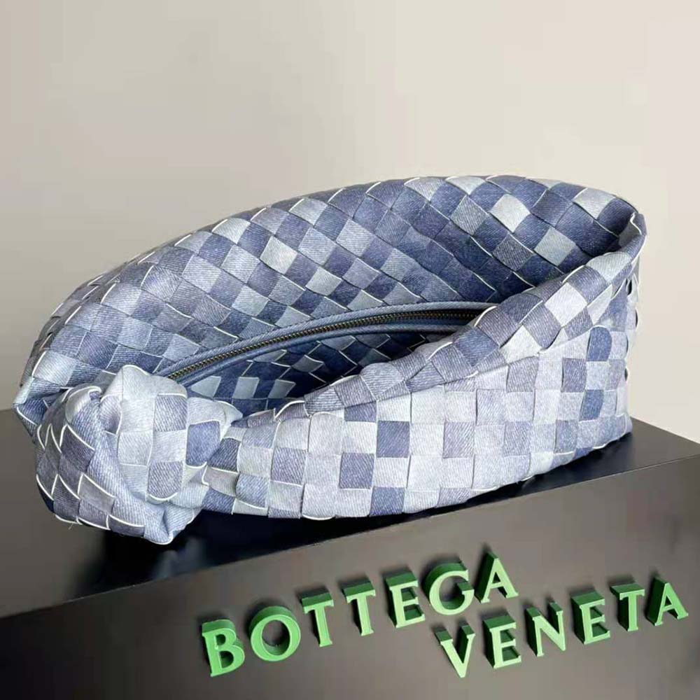 Bottega Veneta Women Mini Jodie Intrecciato Denim Effect Leather Top Handle Bag - image 5