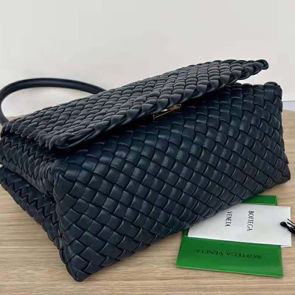 Bottega Veneta Women Patti Top Handle Bag in Lambskin-Black - image 5
