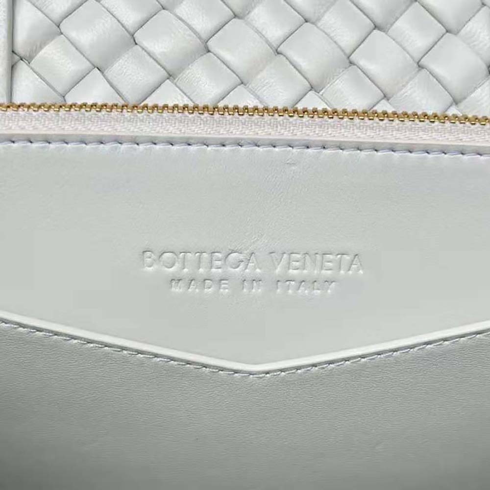 Bottega Veneta Women Patti Top Handle Bag in Lambskin-White - image 9