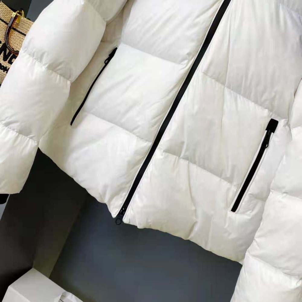 Burberry Women Detachable Hood Nylon Puffer Jacket-White - image 7