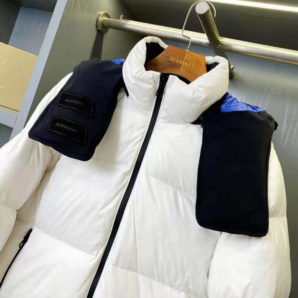 Burberry Women Detachable Hood Nylon Puffer Jacket-White - image 6