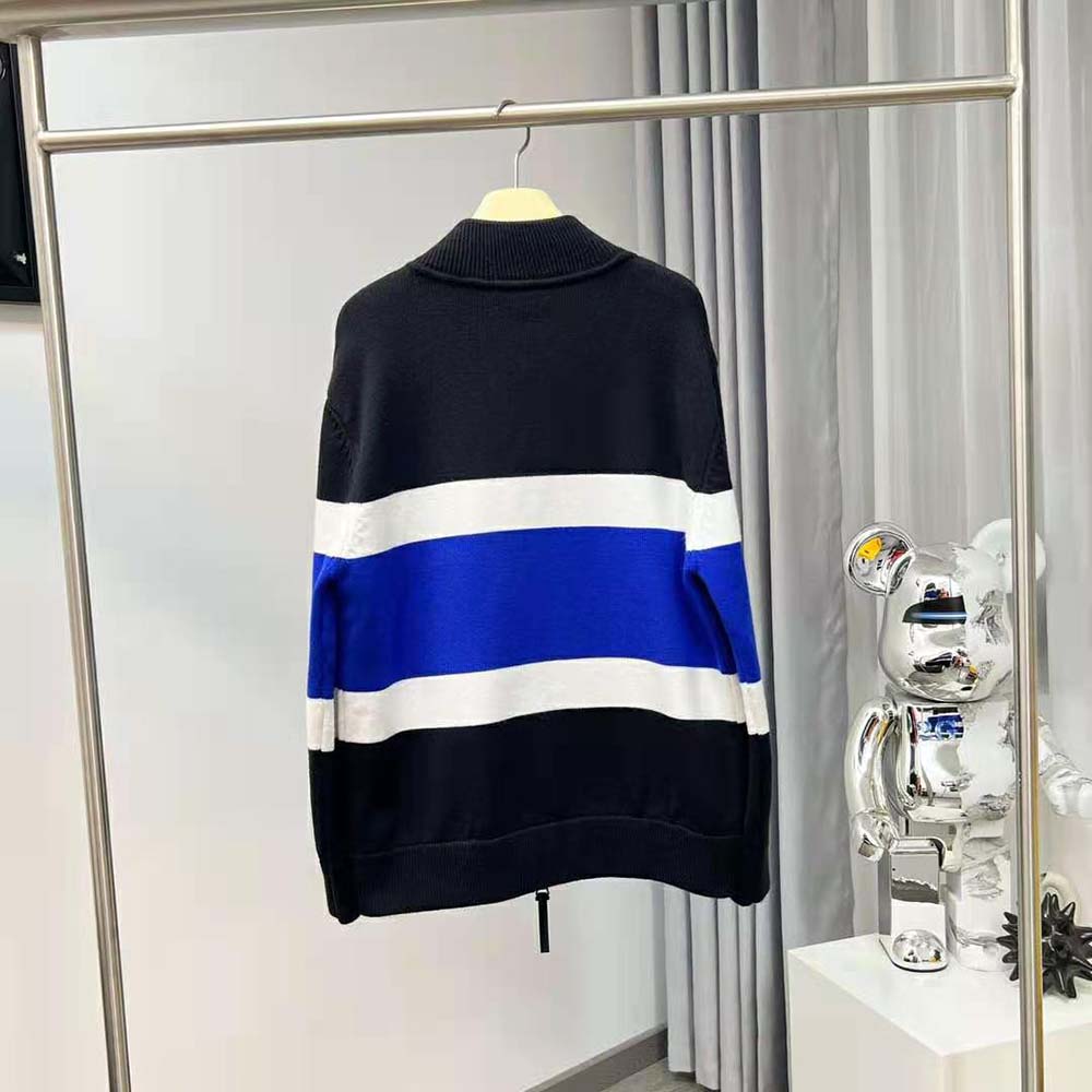 Burberry Women Logo Graphic Striped Wool Blend Bomber Jacket - image 4