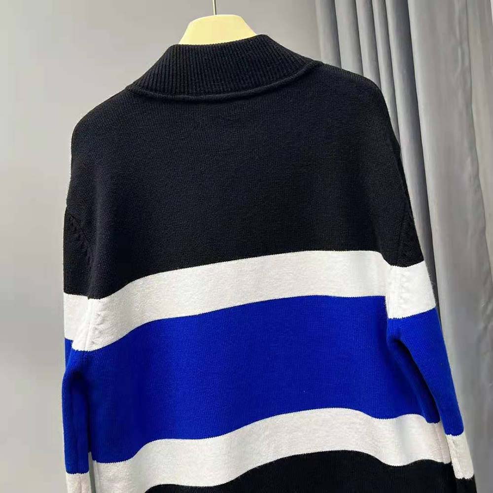Burberry Women Logo Graphic Striped Wool Blend Bomber Jacket - image 5