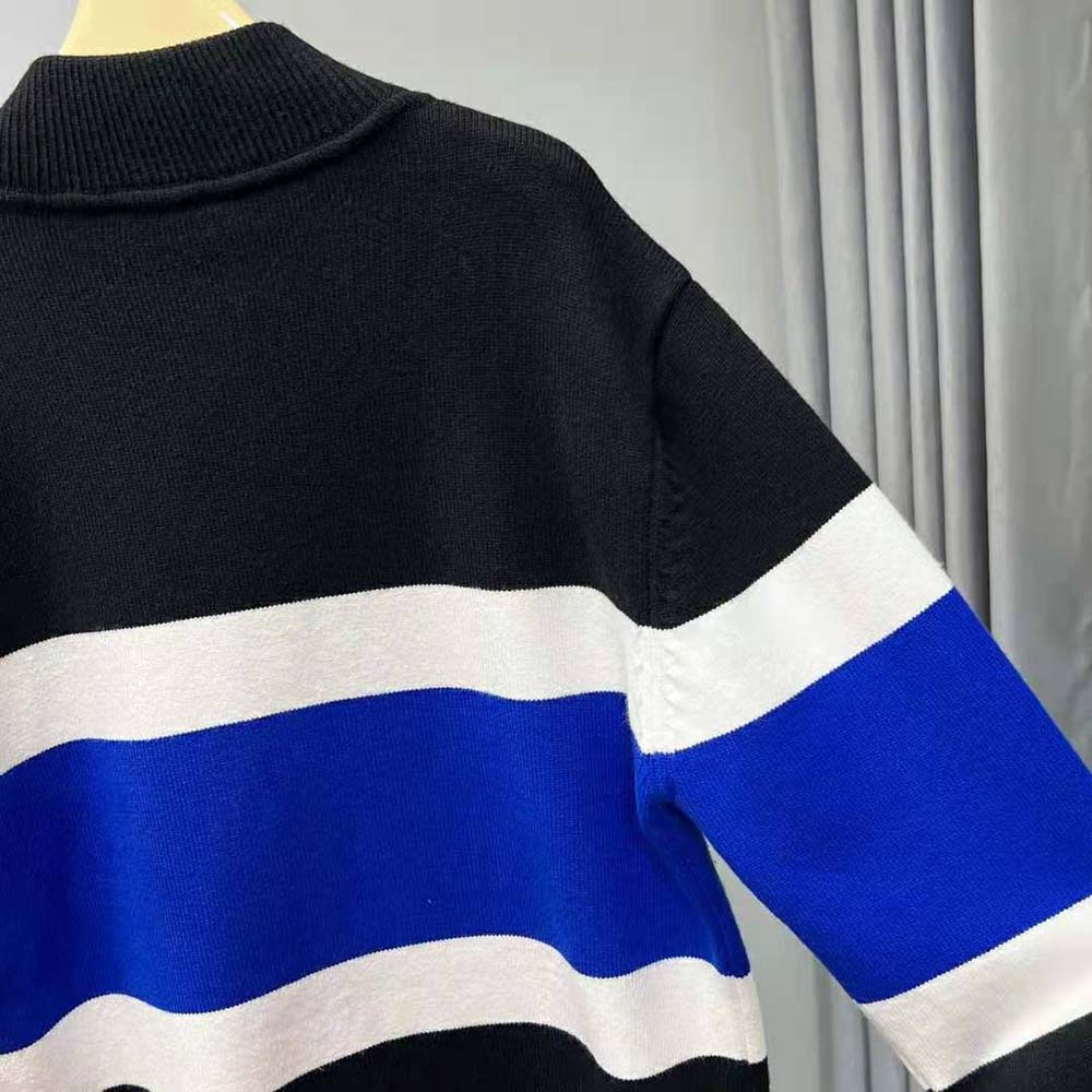 Burberry Women Logo Graphic Striped Wool Blend Bomber Jacket - image 6