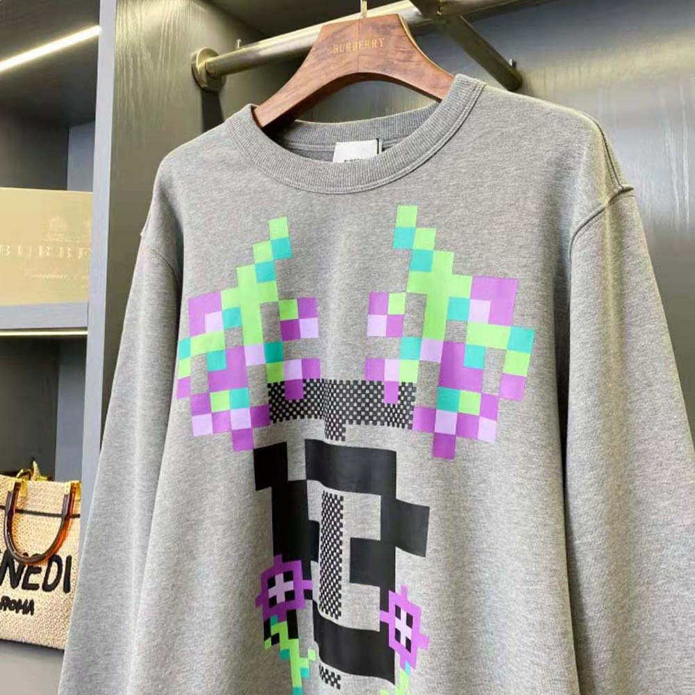 Burberry Women Monogram Motif Print Cotton Sweatshirt - image 7
