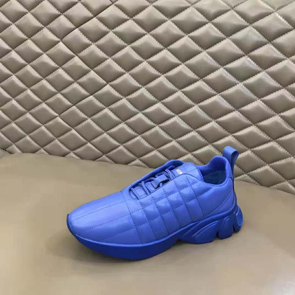 Burberry Unisex Quilted Leather Classic Sneakers-Blue - image 9