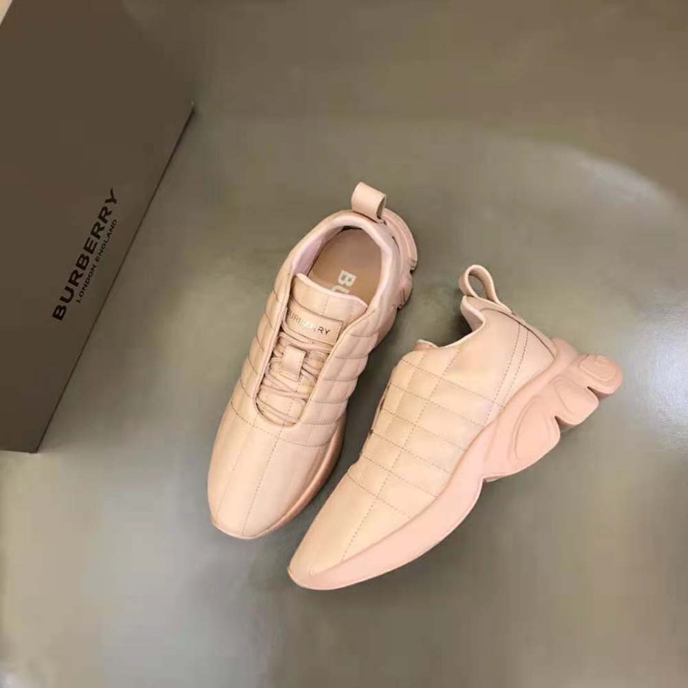 Burberry Unisex Quilted Leather Classic Sneakers-Sandy - image 4