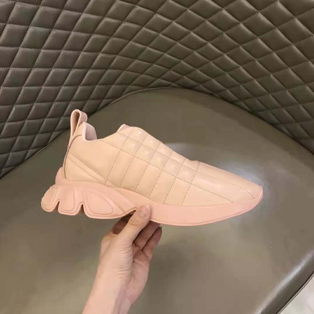 Burberry Unisex Quilted Leather Classic Sneakers-Sandy - image 5