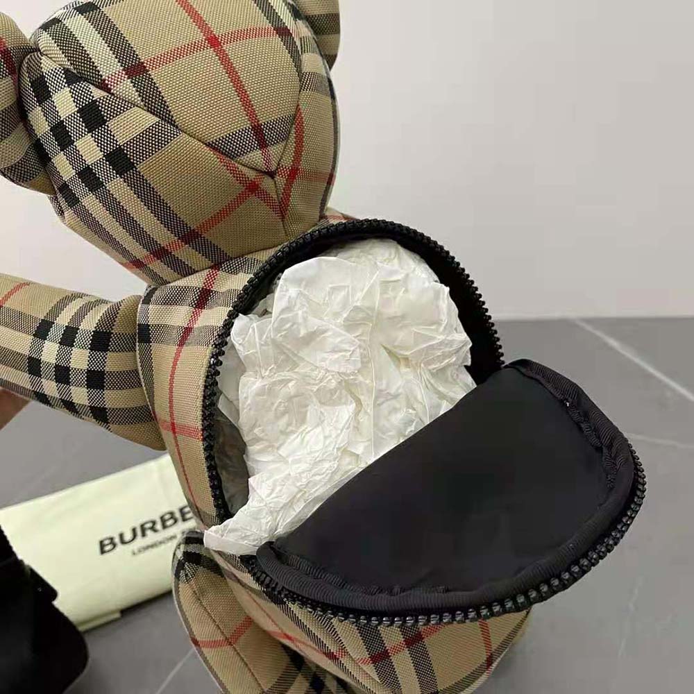Burberry Women Exaggerated Check Thomas Bear Bum Bag - image 7