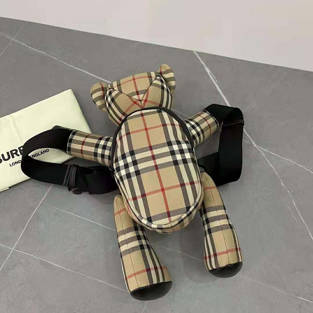 Burberry Women Exaggerated Check Thomas Bear Bum Bag - image 4
