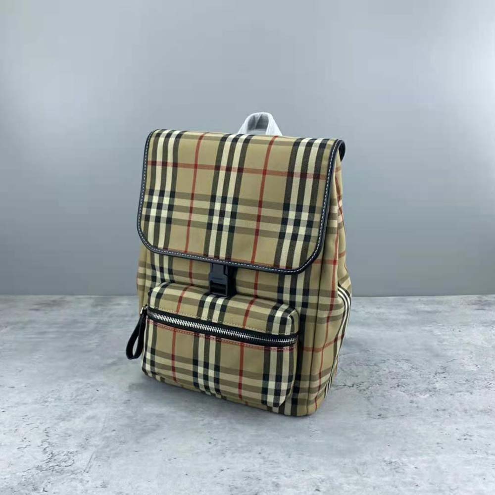 Burberry Women Vintage Check Cotton Backpack - image 4