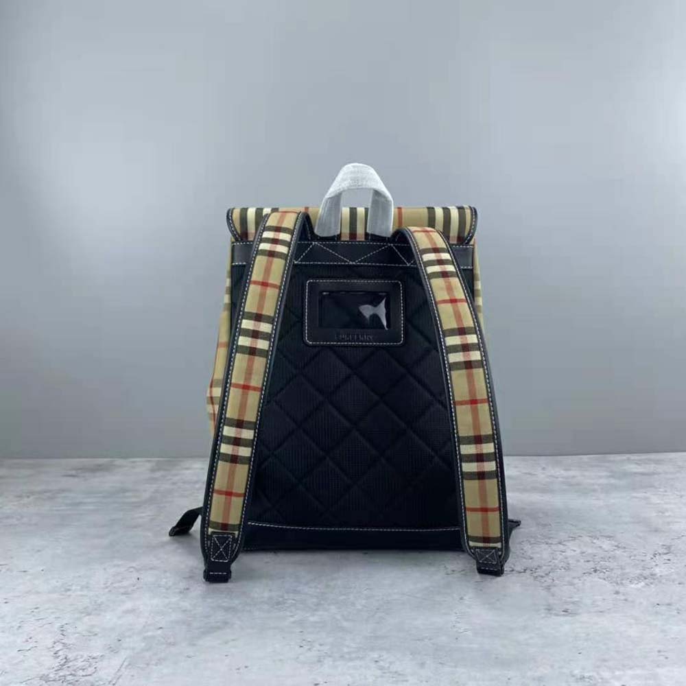 Burberry Women Vintage Check Cotton Backpack - image 6