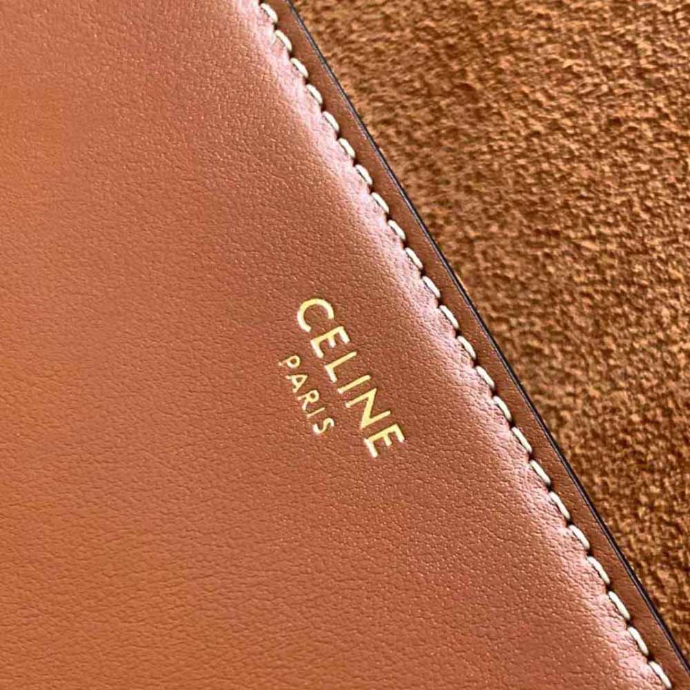 Celine Women Besace Cuir Triomphe in Smooth Calfskin-Brown - image 9
