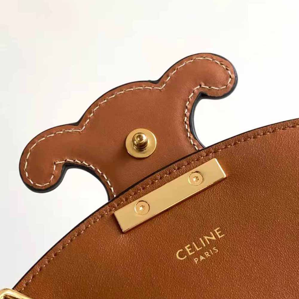 Celine Women Besace Cuir Triomphe in Triomphe Canvas and Calfskin - image 6