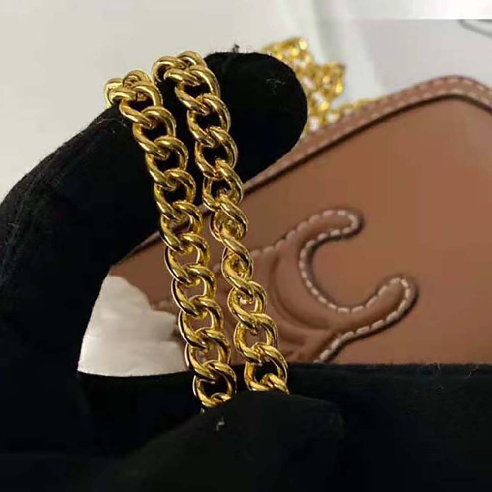Celine Women Clutch on Chain Cuir Triomphe in Smooth Calfskin - image 9