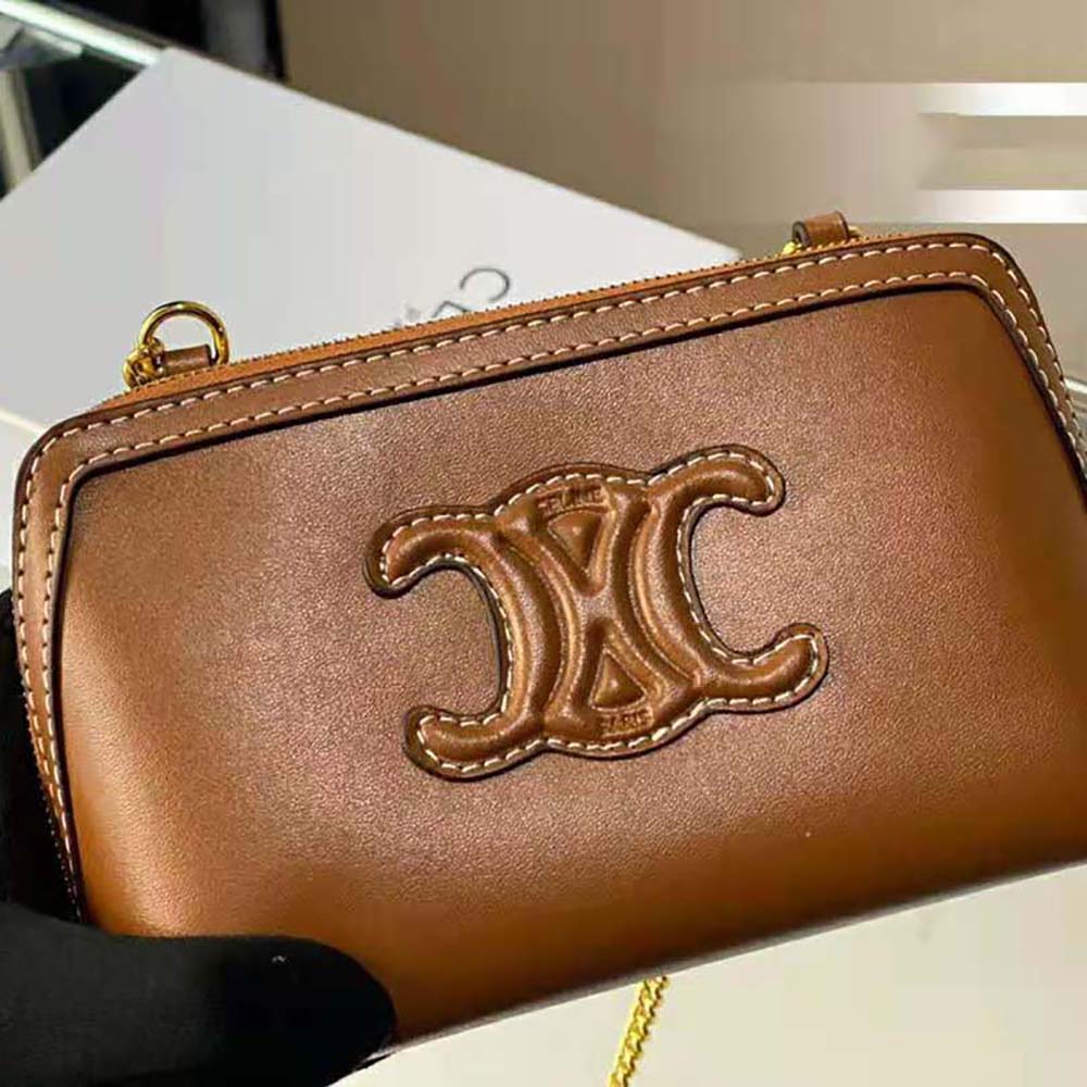 Celine Women Clutch on Chain Cuir Triomphe in Smooth Calfskin - image 7