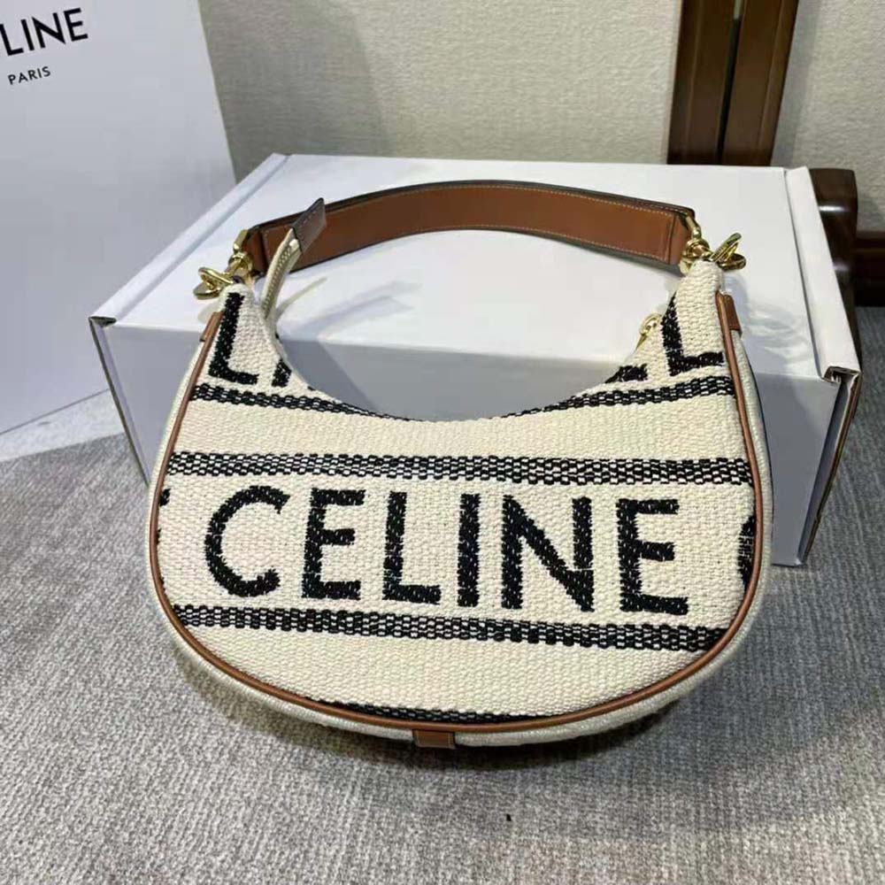 Celine Women Medium Ava Strap Bag in Textile with Celine All-Over and Calfskin - image 4