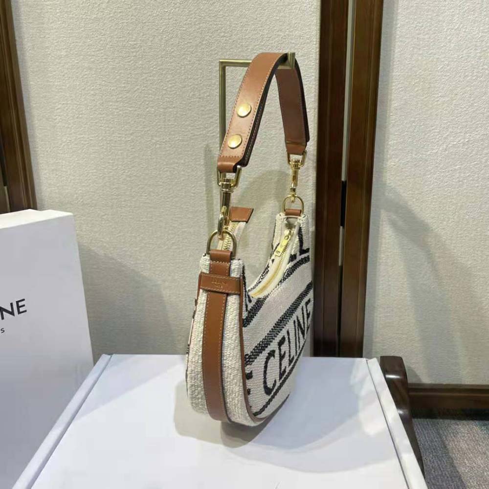 Celine Women Medium Ava Strap Bag in Textile with Celine All-Over and Calfskin - image 5