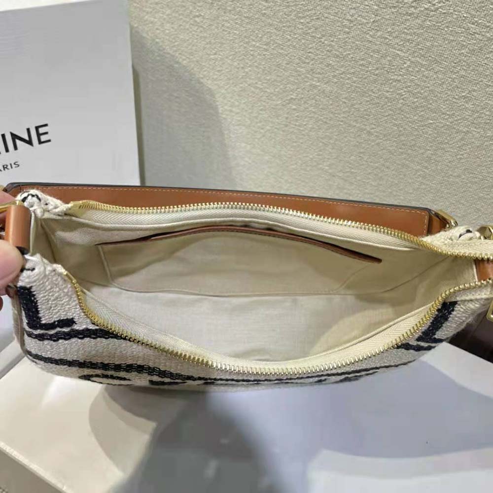 Celine Women Medium Ava Strap Bag in Textile with Celine All-Over and Calfskin - image 7