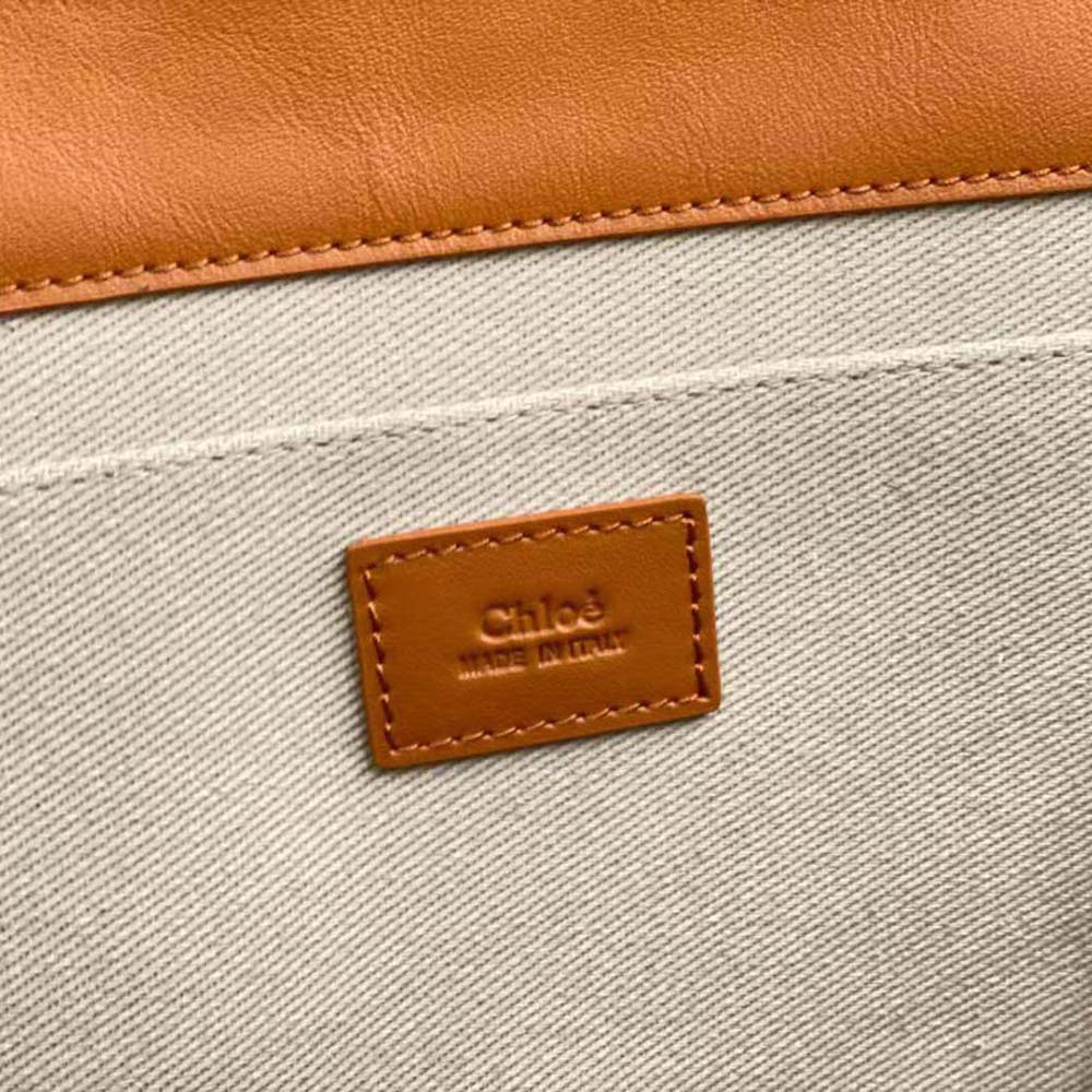 Chloe Women Large Woody Tote Bag-Brown - image 10