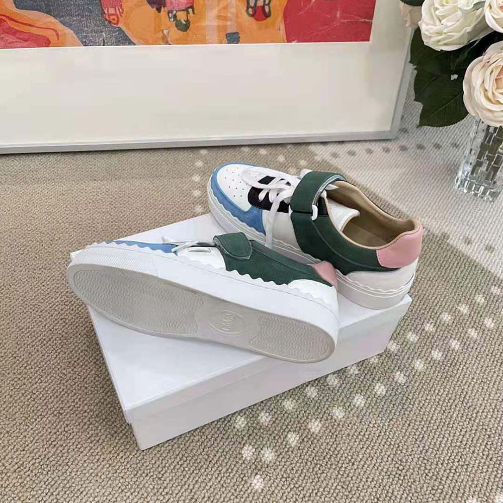 Chloe Women Lauren Sneaker with Strap-Blue - image 7