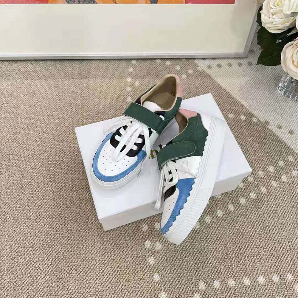 Chloe Women Lauren Sneaker with Strap-Blue - image 5