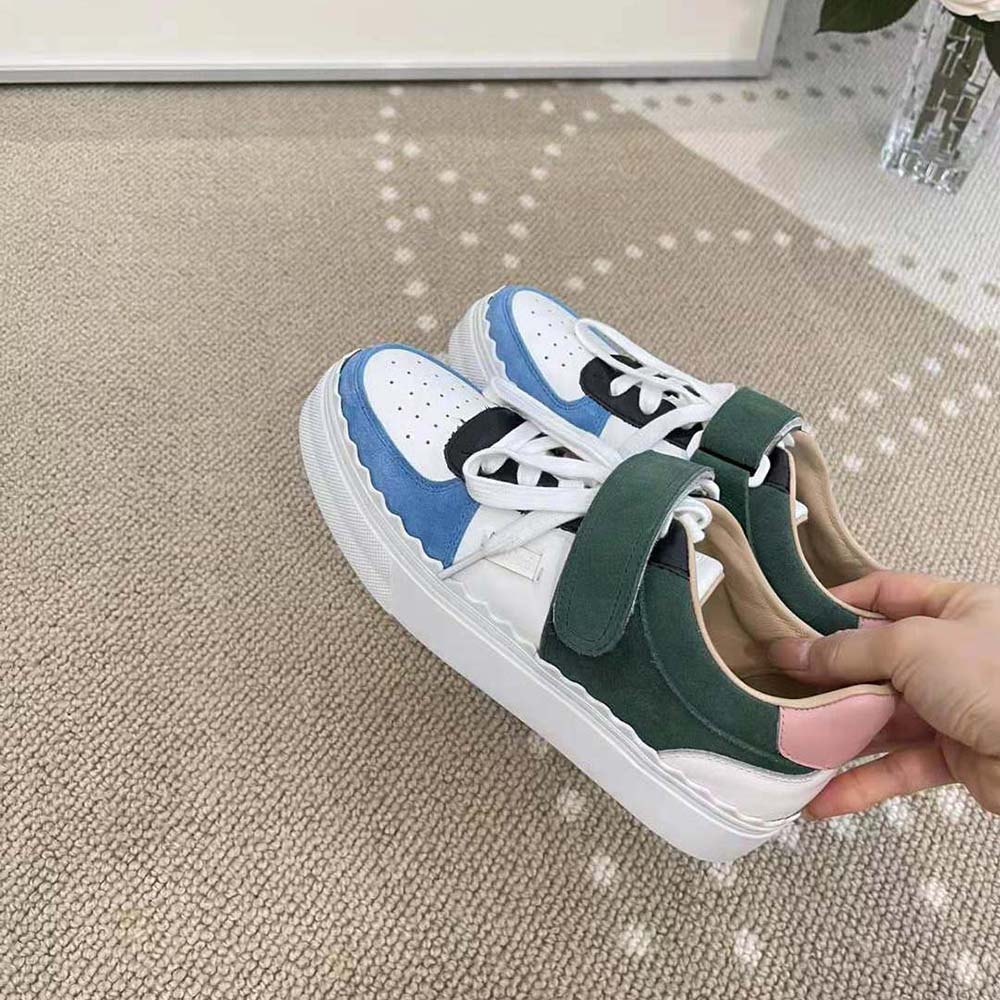 Chloe Women Lauren Sneaker with Strap-Blue - image 6