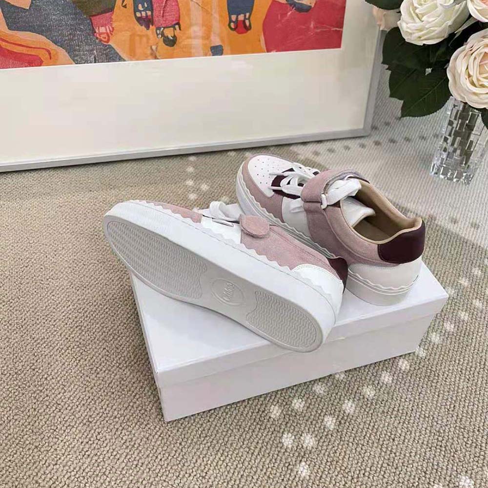 Chloe Women Lauren Sneaker with Strap-Pink - image 9