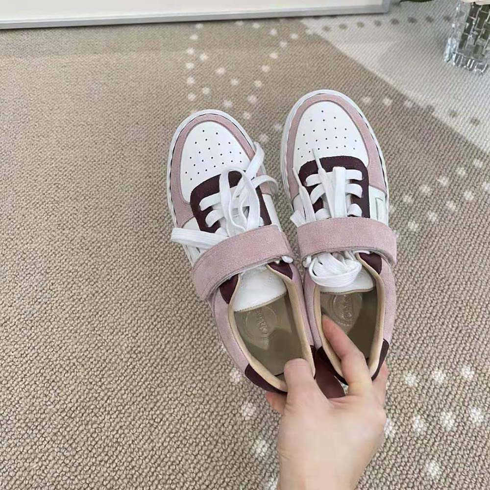 Chloe Women Lauren Sneaker with Strap-Pink - image 5