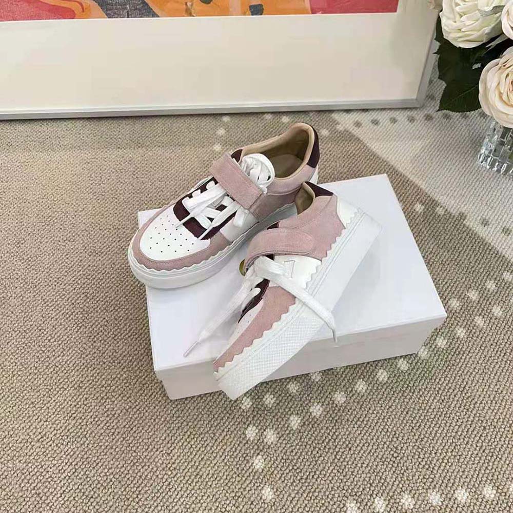 Chloe Women Lauren Sneaker with Strap-Pink - image 8