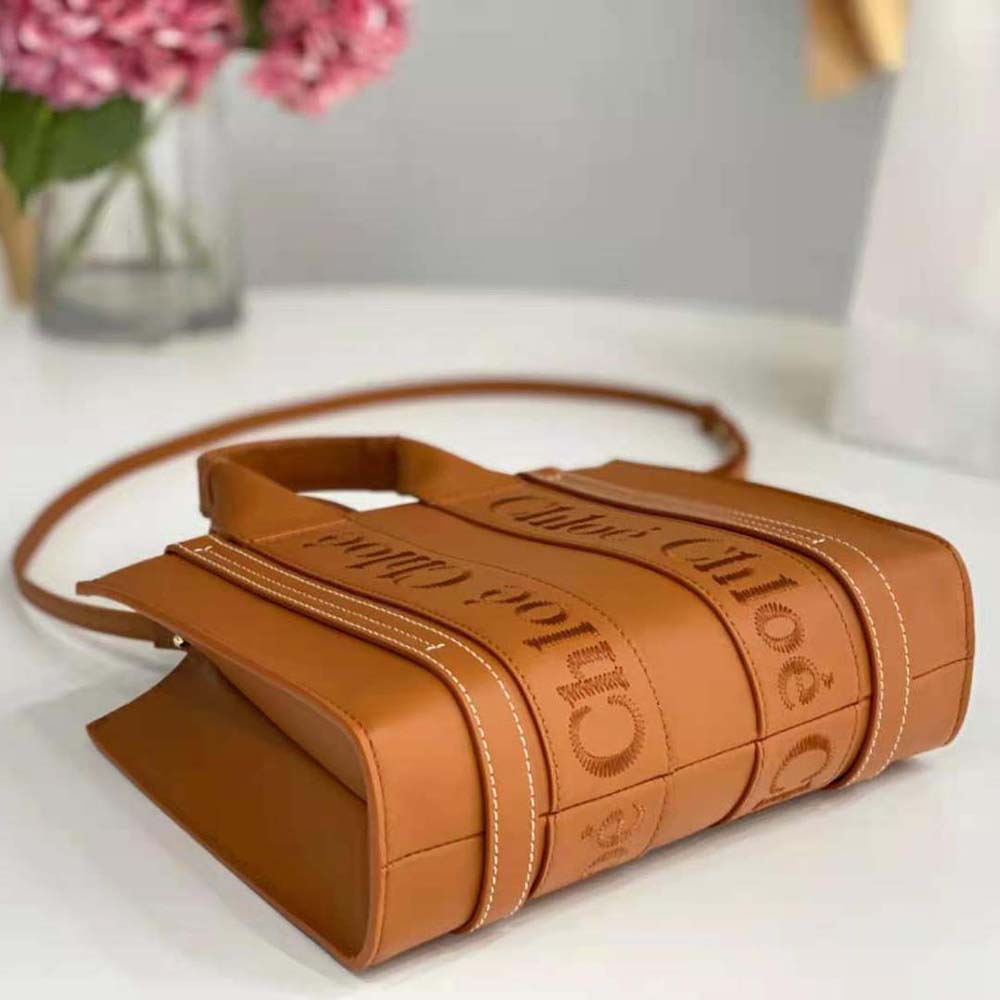 Chloe Women Mini Woody Tote Bag-Brown - image 7