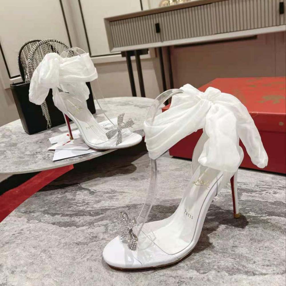 Christian Louboutin Women Astrinodo 100 mm Heel Height-White - image 6