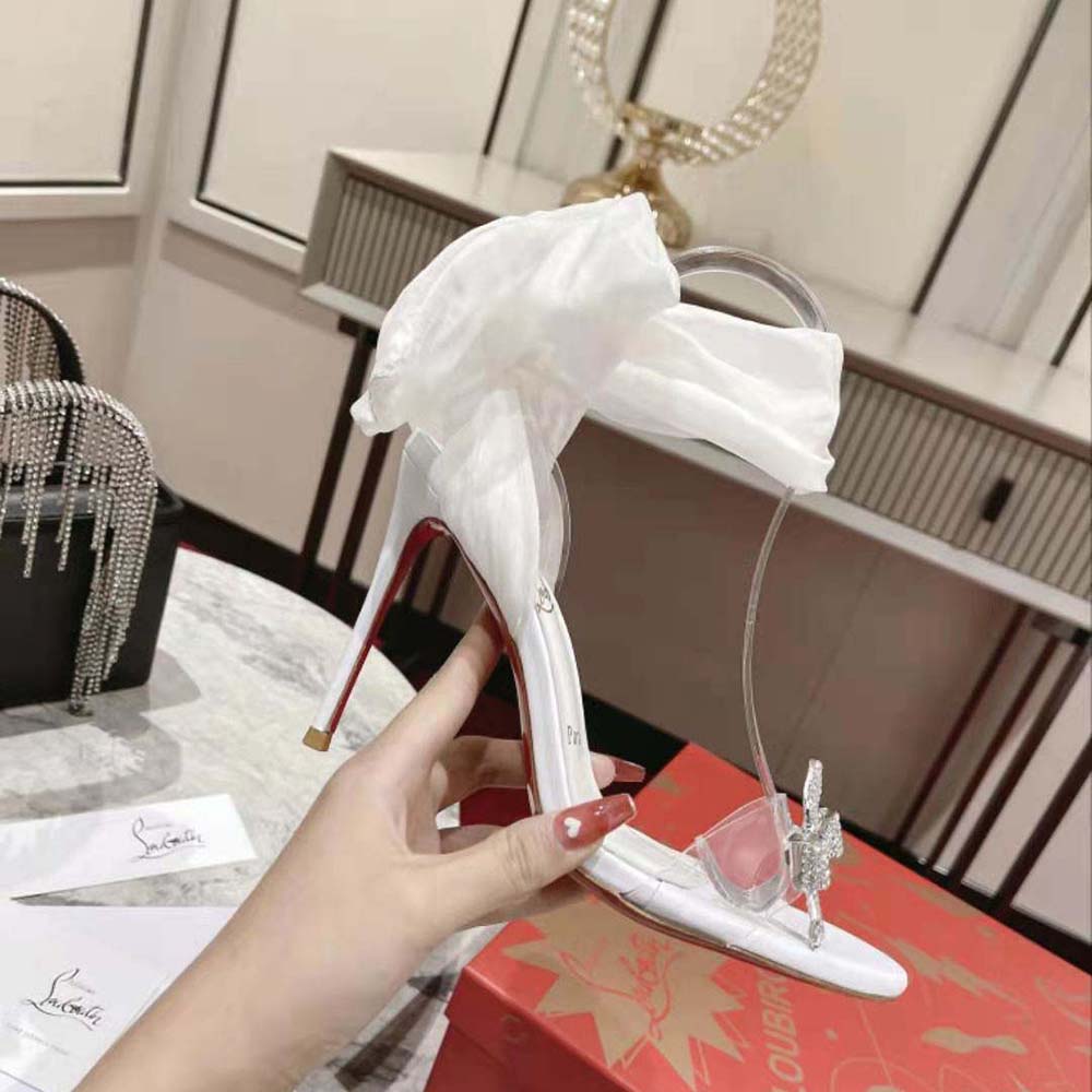 Christian Louboutin Women Astrinodo 100 mm Heel Height-White - image 7